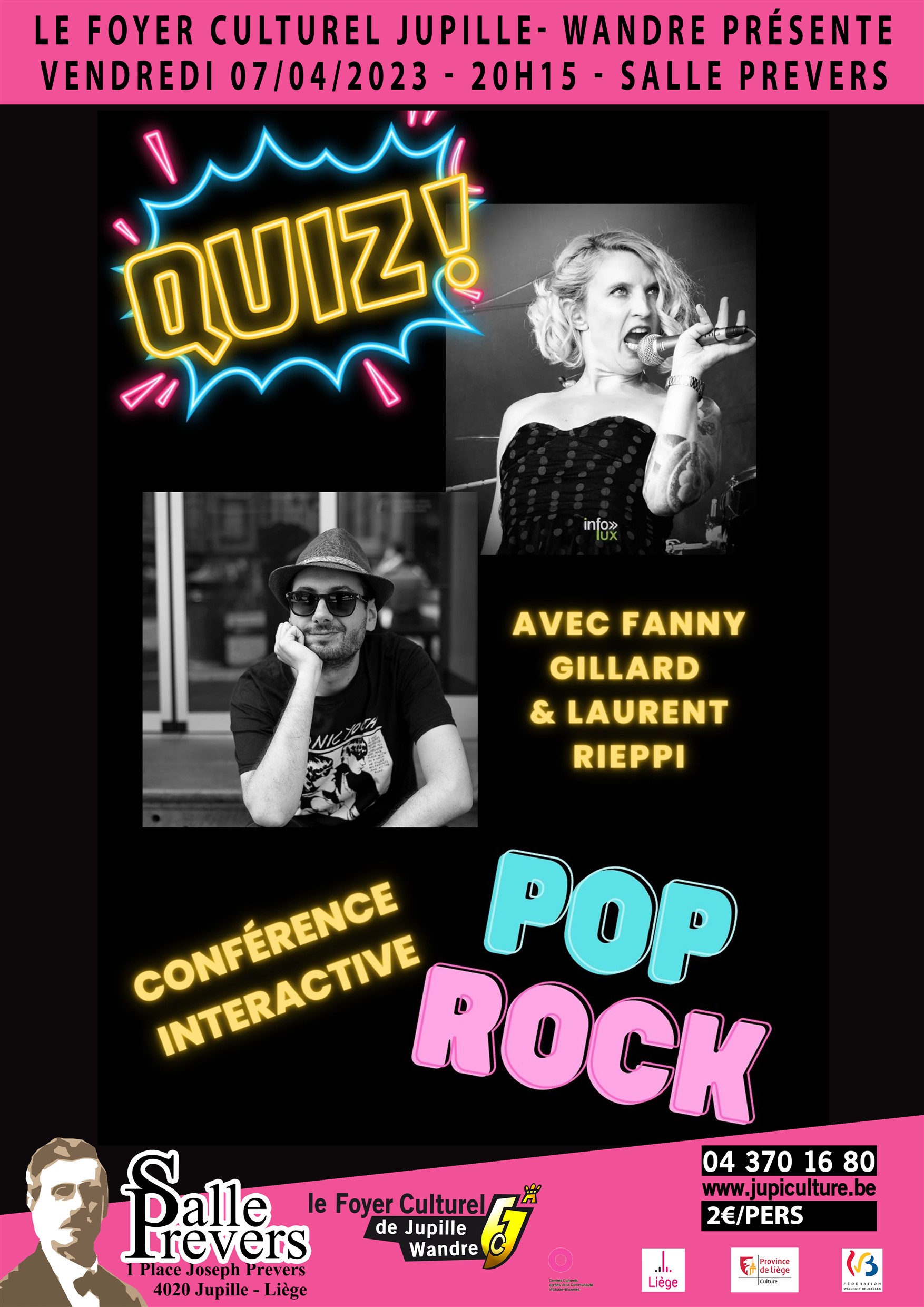 Quiz pop rock avec Fanny Gillard et Laurent Rieppi