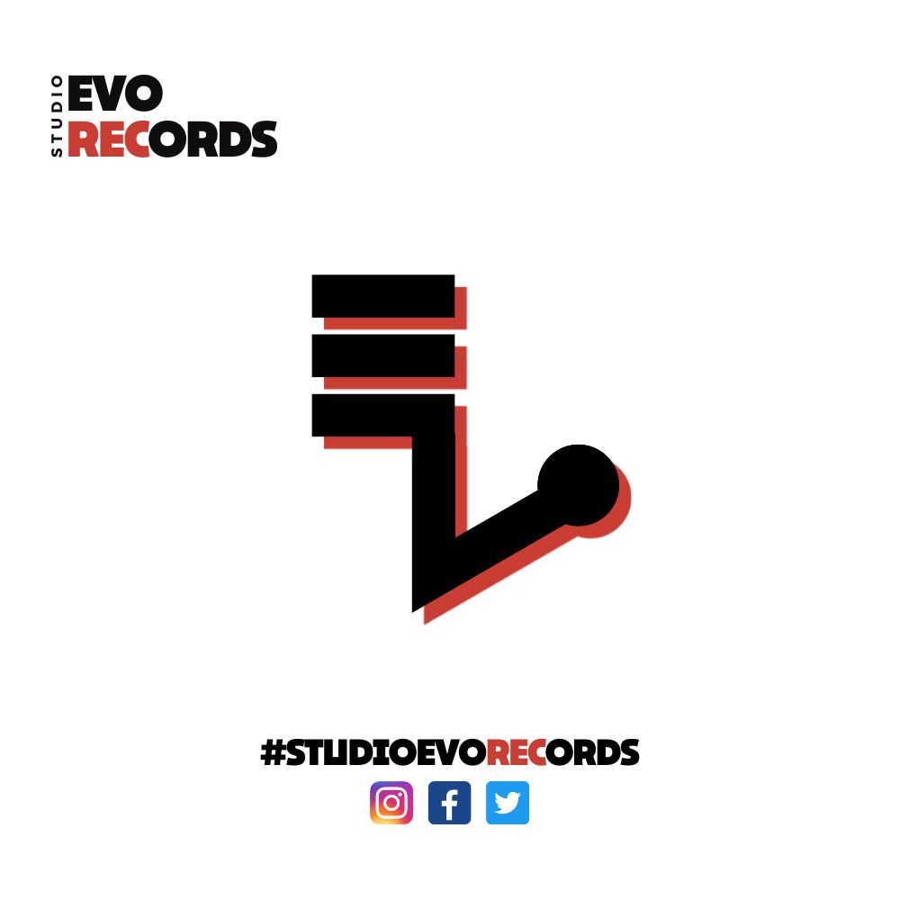 Logo studio evo records + réseaux sociaux 