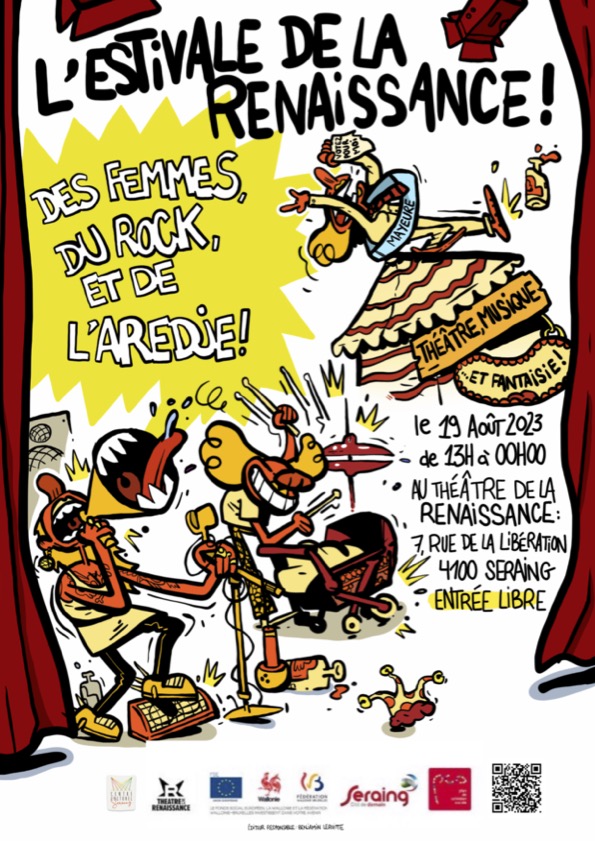 Affiche de l'Estivale 2023 - Des femmes, du rock et de l'Aredje