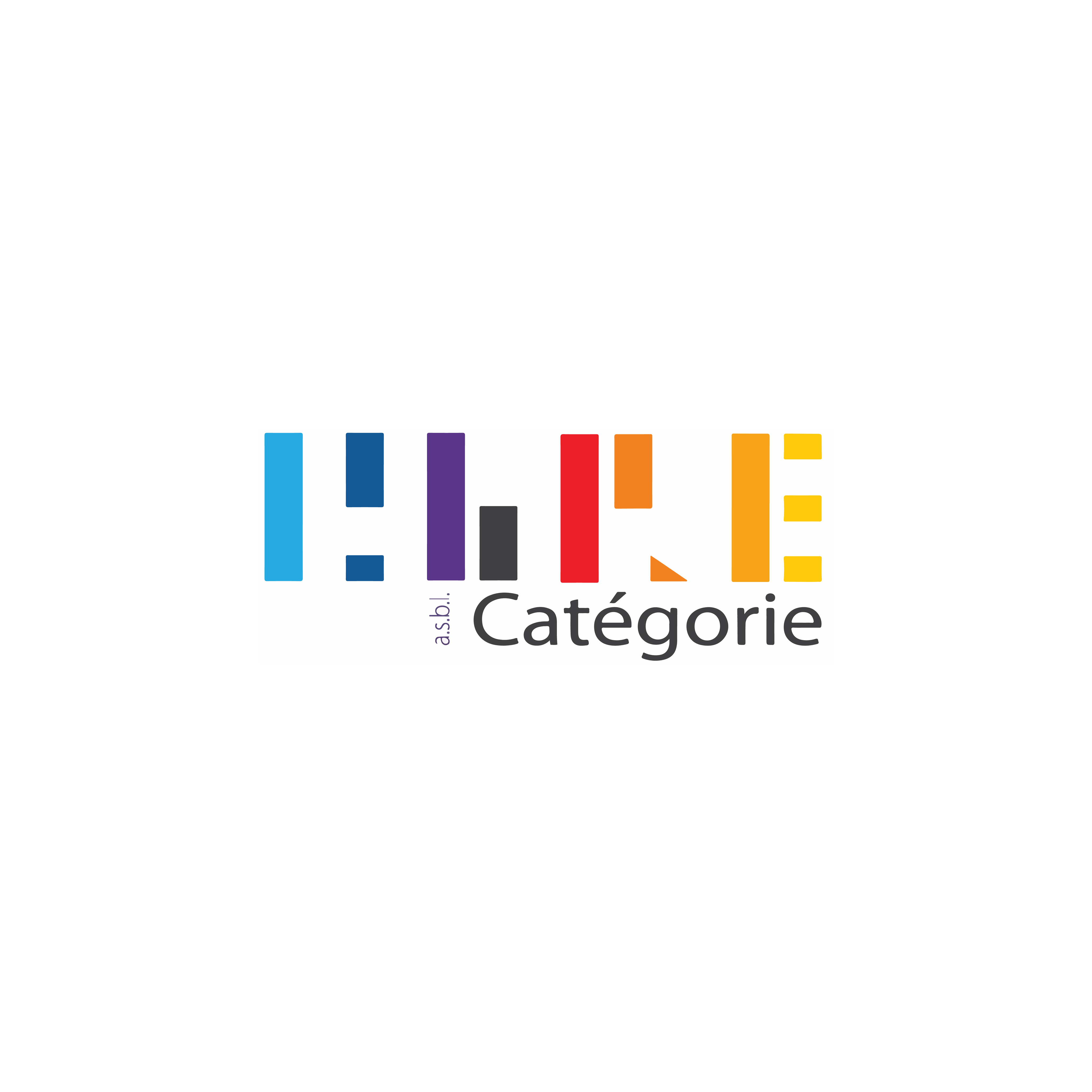 Logo Cat&eacute;gorie Libre avec le terme "Libre" en d&eacute;clinaison de couleurs du froid au chaud