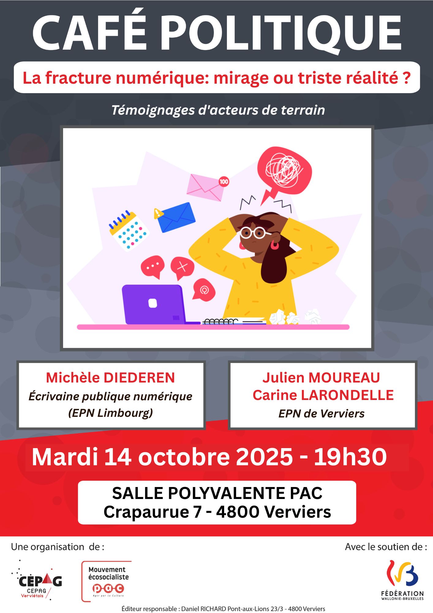 Alors que le num&eacute;rique occupe une place centrale dans nos vies, de nombreux citoyens restent exclus des outils et services digitaux. Cette &laquo; fracture num&eacute;rique &raquo; interroge nos mod&egrave;les de soci&eacute;t&eacute; : in&eacute;galit&eacute;s d&rsquo;acc&egrave;s, difficult&eacute;s d&rsquo;apprentissage, enjeux de citoyennet&eacute; et de coh&eacute;sion sociale.
