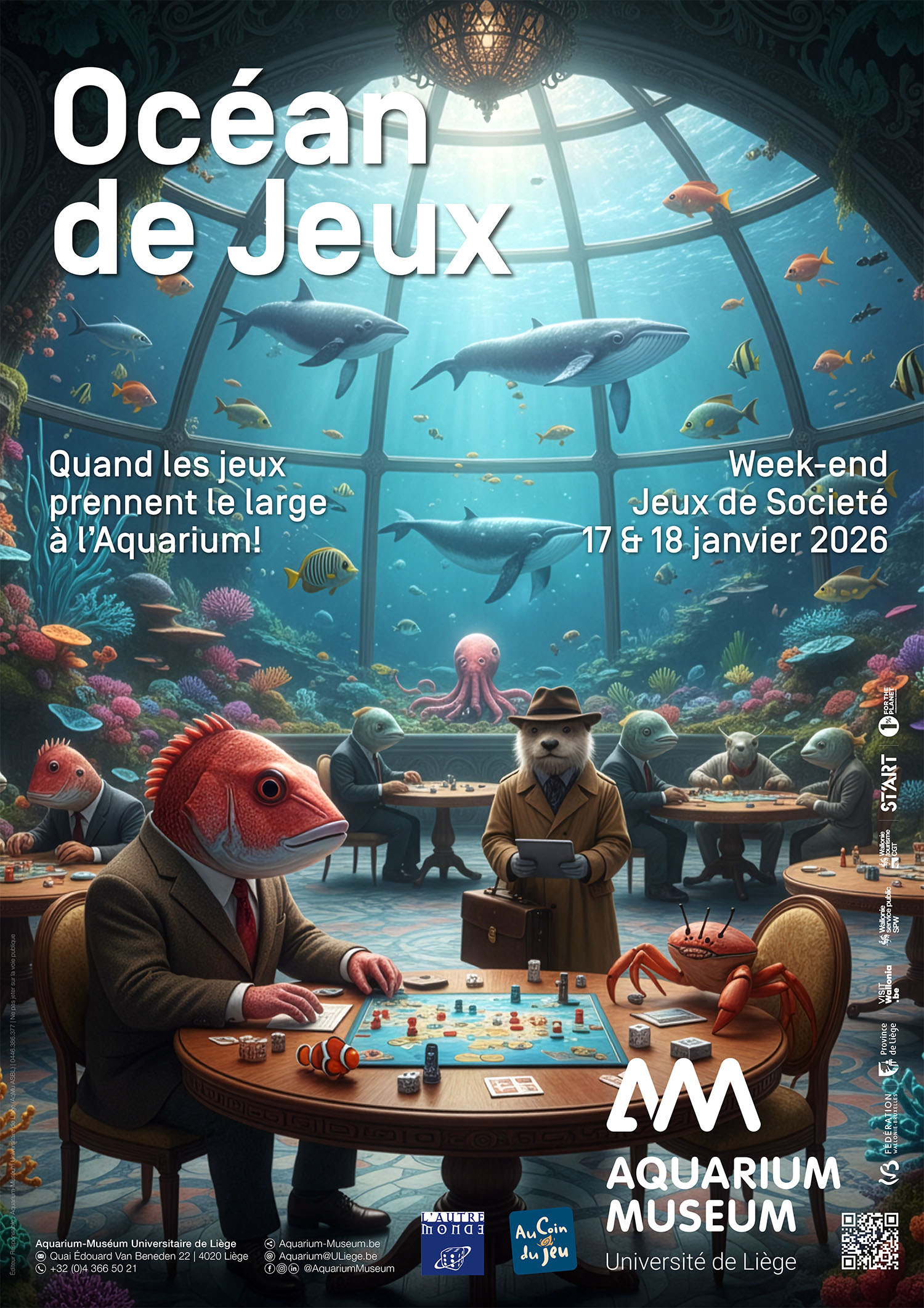 Affiche Marée Ludique : Quand les jeux prennent le large à l'Aquarium