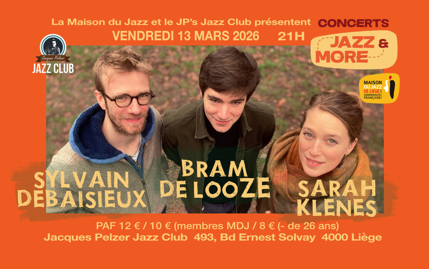 In a Round Trio: Sarah Klenes (voc)/Sylvain Debaisieux (s)/Bram De Looze (pn)