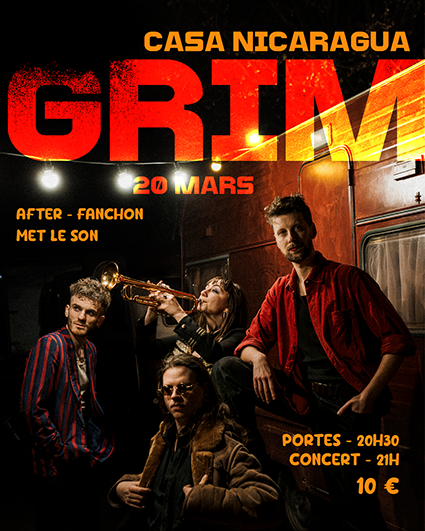 Grim Punk rock blues poesie concert casa nicaragua