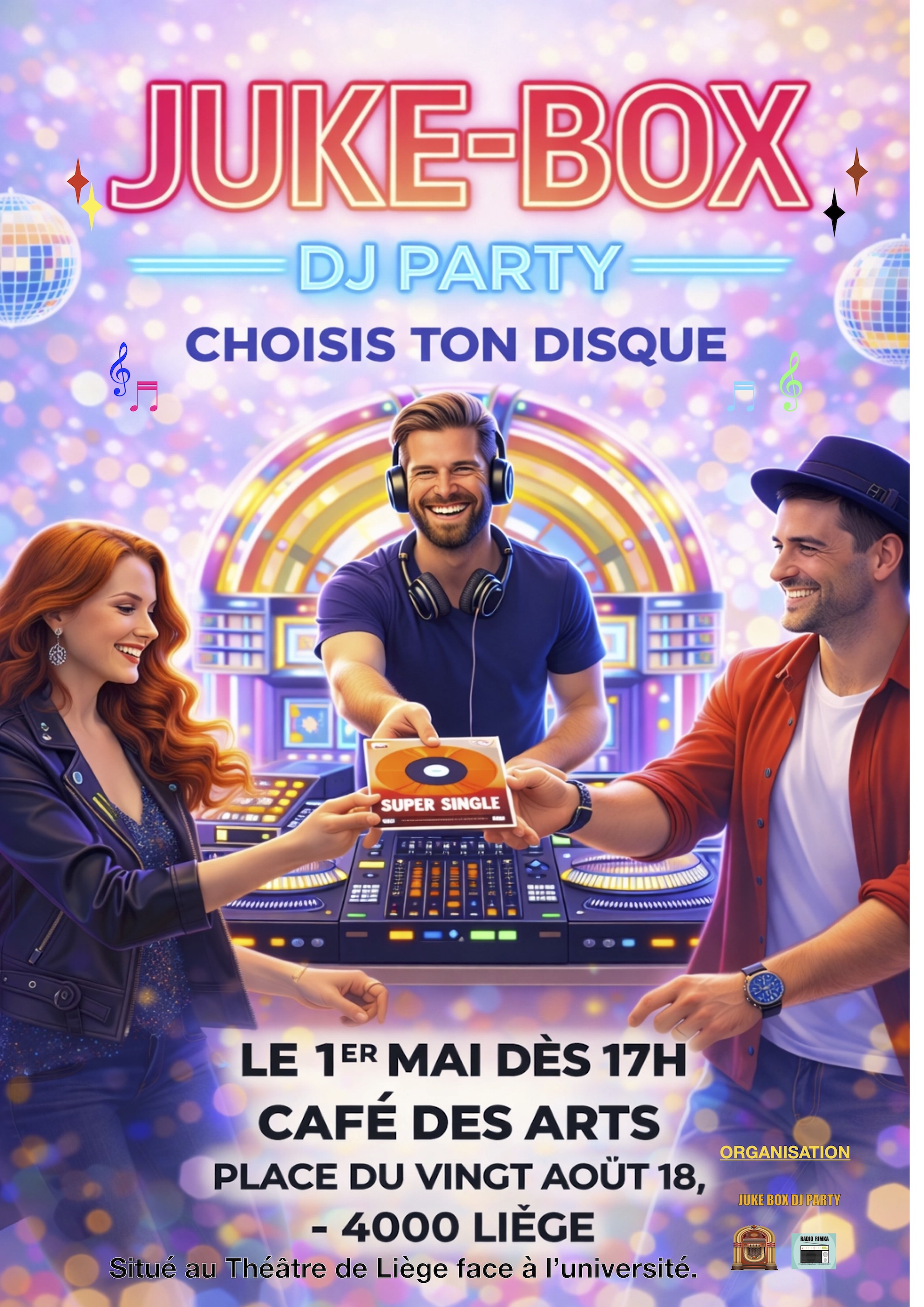  Juke-Box Dj party au caf&eacute; des arts.