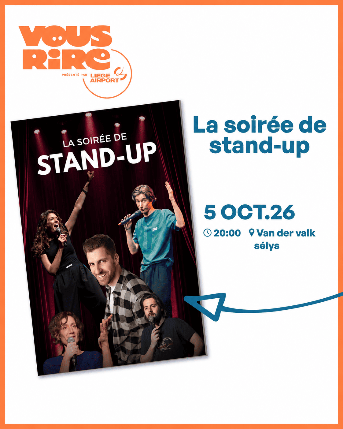 La soir&eacute;e DE STAND UP (Sp&eacute;cial Festival du Vous Rire de Li&egrave;ge) 