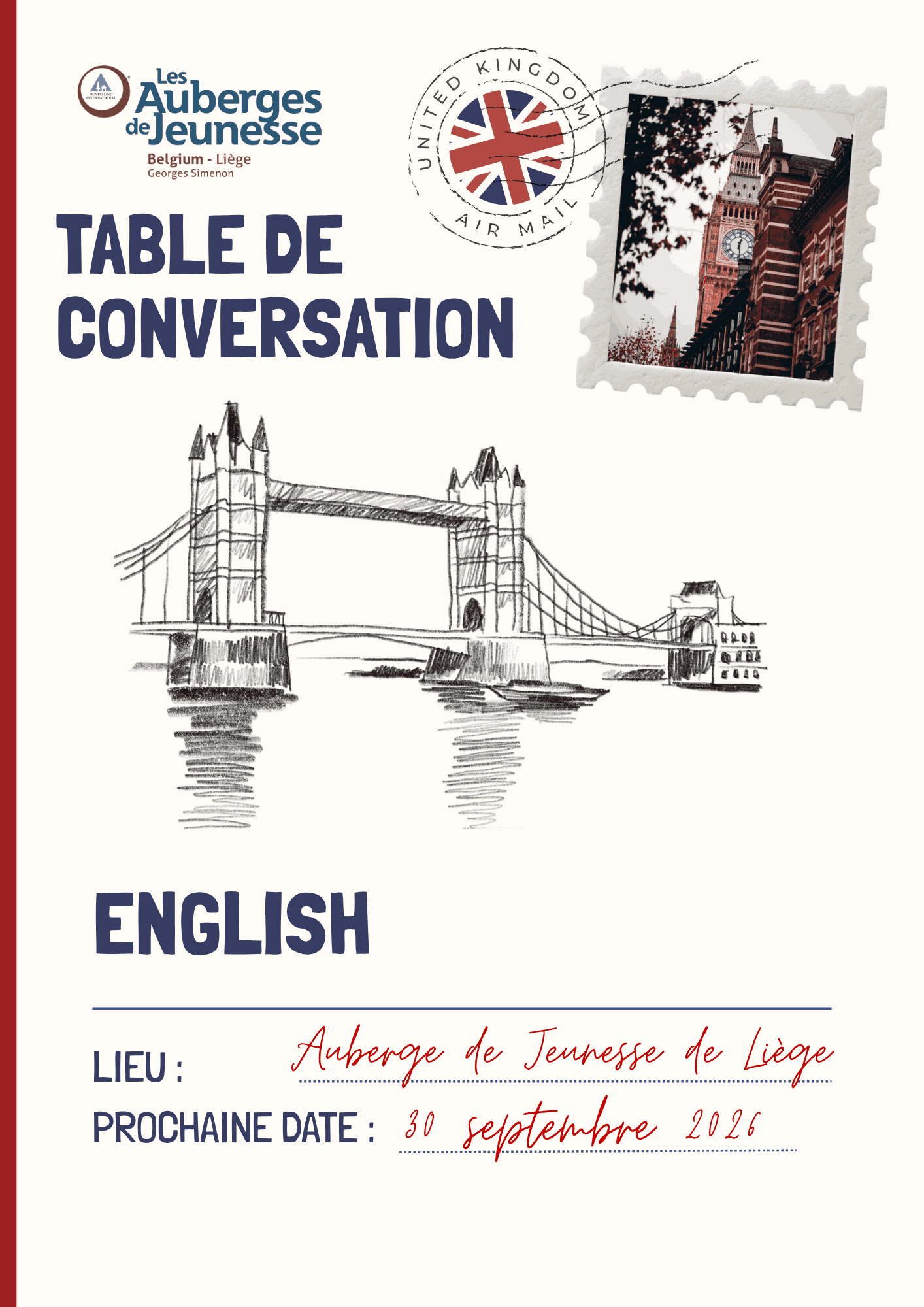 Table de Conversation en anglais