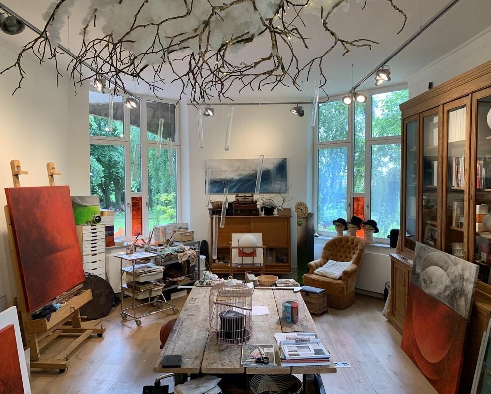 Photo de l'atelier de Carine Joiris au sein de la No Name Gallery