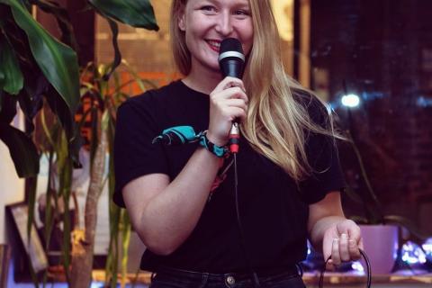 Julie on stage