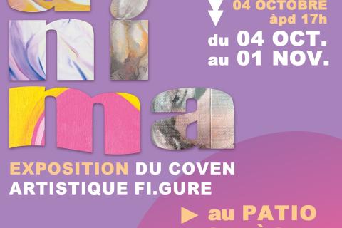 Affiche de l'exposition ANIMA du collectif artistique Fi.Gure Coven