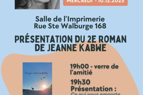 Présentation du deuxième roman auto-édité de Jeanne Kabwe