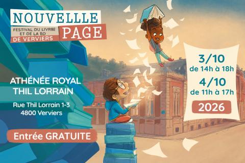 Nouvelle Page 2026, festival du livre te de la BD de Verviers